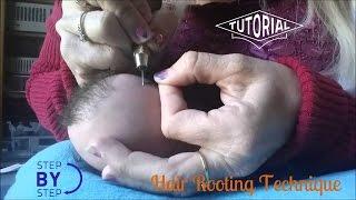 How to Tutorial Rooting Mohair into Reborn Baby Hair Head