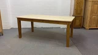 6’ x 3” Pine Table With Square Tapered Legs - Pinefinders Old Pine Furniture Warehouse