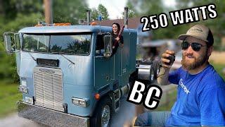 Blue Collar Cabover gets and INSANE CB Radio Setup! HUGE POWER!!