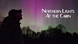 Off Grid Cabin- First Time Seeing #northernlights #aurora