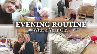 EVENING ROUTINE WITH 4YO KID | HOMEWORK & BATH TIME | ALINA GHOST