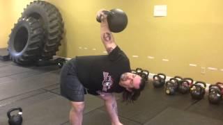 Iron Tamer bent press 150lb kettlebell