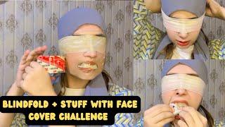 Stuff Gag + Blindfold With Full Face Cover Challenge | #aqsaadil #challenge #awareness #funny