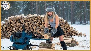 71 Mind-Blowing Firewood Processing Machines in Action! Modern Wood Cutter and Splitter Machines #29