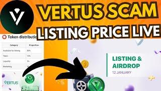 Vertus Airdrop Listing Vertus Withdraw Listing Price TGE Scam New Update Vertus Withdraw Date list