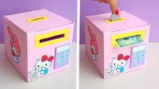 Kawaii Money Bank | Cute Money Bank From Cardboard / how to make money saving box /paper money bank