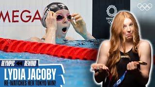 Lydia Jacoby reacts to her Tokyo 2020 gold medal race! | Olympic Rewind