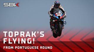 TOPRAK AIRLINES IS BACK: #54 pulls off another EPIC jump at Portimao | 2024 #PortugueseWorldSBK 