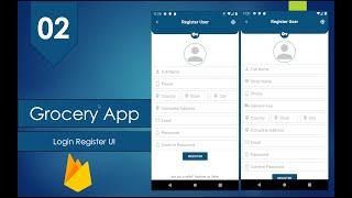 Grocery App - 02 Login Register UI