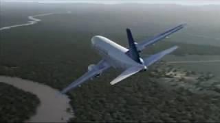 Crash Animation: Garuda Indonesia Flight 421 "River As Runway"