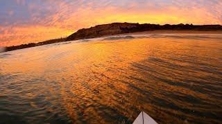 SURFING THE CRAZIEST SUNSET OF MY LIFE! (RAW POV)