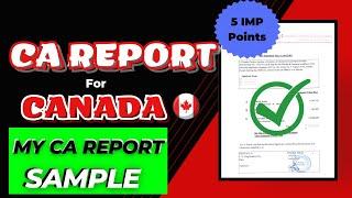 CA REPORT: My sample For CANADA VISA (2024)