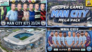 Manchester City Pack ( Full Team Facepack | Etihad Stadium | Kits ) PES 2021 | FL24 | All Patchs