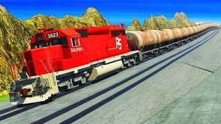 NO Brakes Freight Trains Sliding Accidents  BEAMNG.Drive Stream