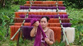 5 Days: Process of Making Colorful Vermicelli from Natural Ingredients - Cooking - Lý thị Ca