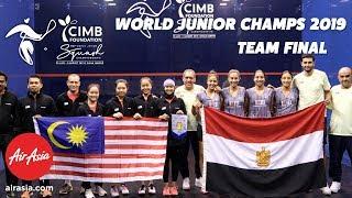 WSF World Junior Championships  2019 - Egypt v Malaysia - Teams Final Replay