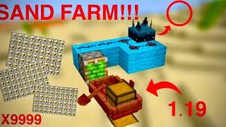 *NEW* AUTOMATIC Sand Farm Tutorial for 1.19!! Minecraft sand farm tutorial!!