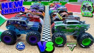 Toy Diecast Monster Truck Racing Tournament | Round #36 | Spin Master MONSTER JAM Series #32  #33