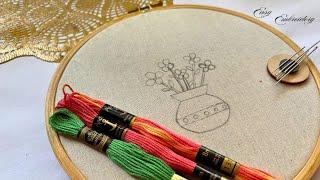 Beautiful Hand Embroidery Design | Easy Stitches by Hand for Beginners