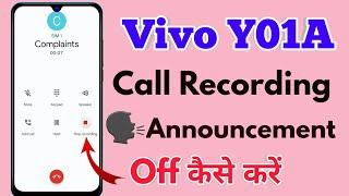 how to call recording without announcement in vivo y01a, vivo y01a call recording