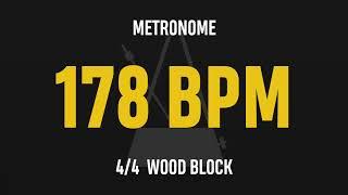 178 BPM 4/4 - Best Metronome (Sound : Wood block)