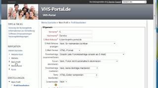 VHS-Portal - Profilbild hochladen