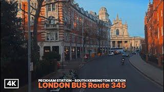 A London Bus Ride Across the City | Bus Route 345: Southeast to West London | 4K Upper Deck Views