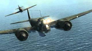 IL-2 Sturmovik: Cliff of Dover - Hurricane vs Ju-88 in Slow motion