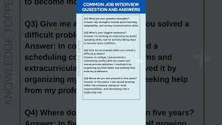 4 Most Common Job Interview Questions and Answers