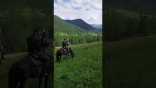 Riding through Altai's Green Mountains