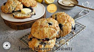 How to make Keto Lemon Blueberry Cream Cheese Biscuits - Gluten Free!