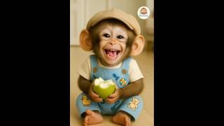 This baby monkey's smile is pure sunshine! 