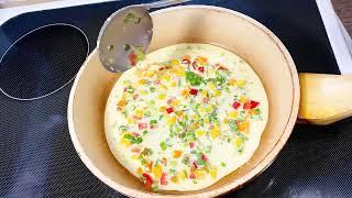 “Quick & Delicious Vegetable Egg Recipe for Breakfastطرز تهیه صبحانه‌و خوشمزه سبزیجات تخم‌مرغ و آرد