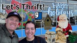 Goodwill Thrift With Me Christmas and Antique Home Decor For Reselling