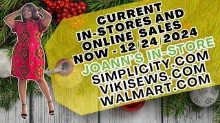 CURRENT IN-STORE AND ONLINE SALES!!!  | JOANN'S | SIMPLICITY.COM | VIKISEWS.COM