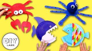 4 FANTASTIC SEA ANIMAL Crafts to enjoy this summer | Fast-n-Easy | DIY Labs