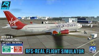 RFS - Real Flight Simulator - Boston to London ||Full Flight|A330||Virgin Atlantic|FullHD||RealRoute