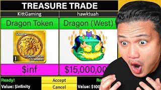 Trading DRAGON TOKENS To DRAGON FRUIT for 24 Hours in Blox Fruits