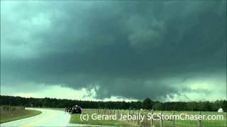 Wall Cloud near Little Rock, SC on 4-16-2011 SC/NC High Risk Tornado Outbreak