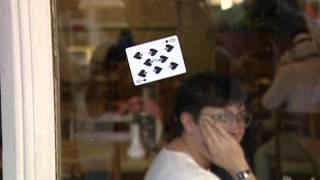 Card on Glass Trick: Street Magic | David Blaine