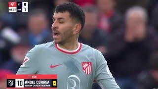 Angel Correa Red Card, Getafe vs Atletico Madrid (2-1), All Goals Results/Highlights-2025..