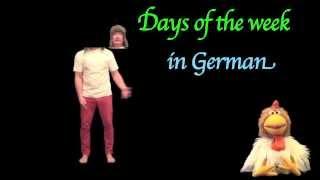 Learn German - The Days of the week in German with Jingle Jeff & Professor Giggle