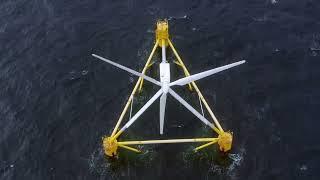 X1 Wind's PivotBuoy Floating Wind Platform in Storm Conditions