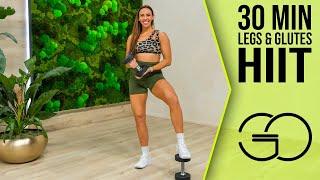 HIIT CHALLENGE - Legs and Glutes Dumbbell Workout! | GO - Day 8