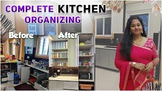 Kitchen Declutter and Complete Organizing| Small Kitchen Tour| Grinder unboxing| సన్మానం | Shopping