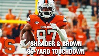 Syracuse's Garrett Shrader & Donovan Brown Turn Nothing Into 86-Yard TD