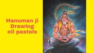 Hanuman ji drawing || How to draw bajrangbali drawing oil pastels ||