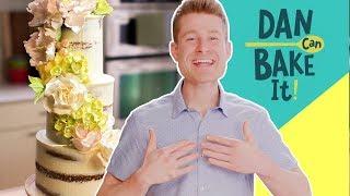 Dan Bakes a Wedding Cake Under $100  Challenge #3 | Dan Can Bake It | Food Network