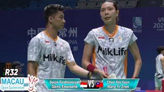 Dejan Ferdinansyah/Gloria Emanuelle vs Chen Xin-Yuan/Wang Yi Zhen II R32 Macau Open 2024