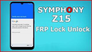 Symphony z15 frp bypass, Symphony z15 Google account bypass 100% working